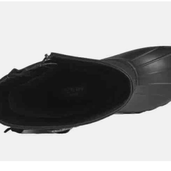 NWT $160 Sperry Saltwater Tall Nylon Quilted Black Rain Duck Boots SZ-7 - Picture 3 of 8